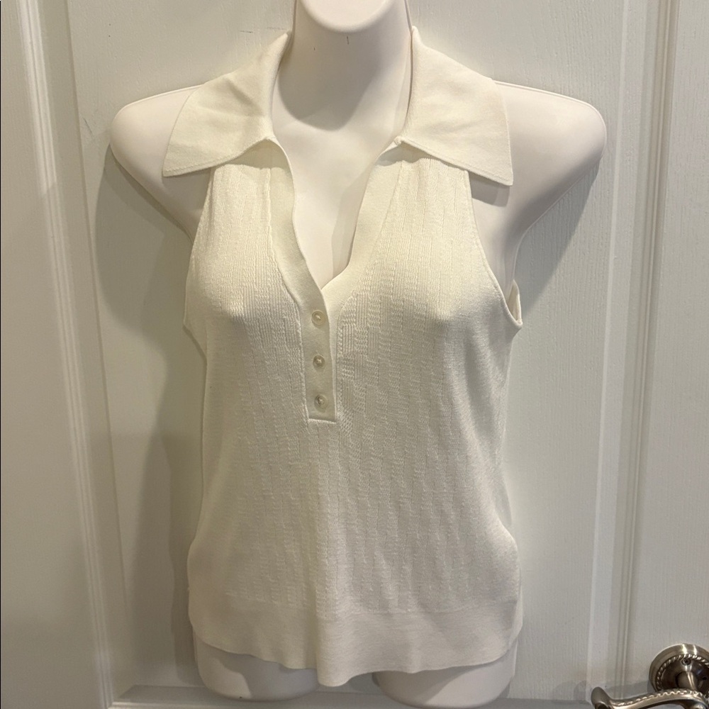 Banana Republic Cream Lenzing Ecovero Splash Sweater Size S